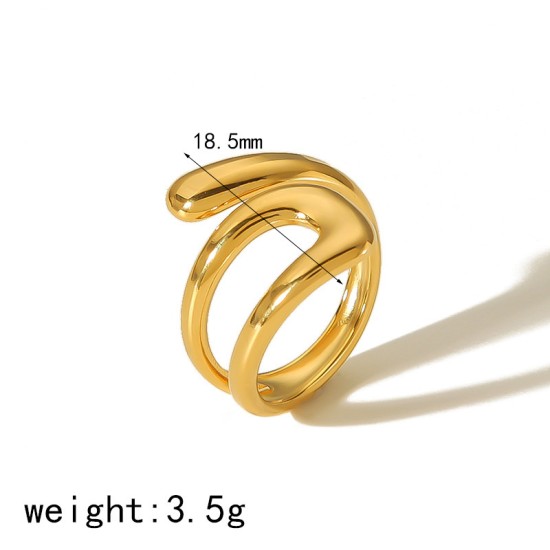 U-shaped irregular opening stainless steel ring