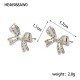Bow titanium steel earrings IPG14K