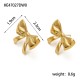 Bow titanium steel earrings IPG14K