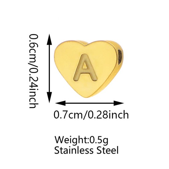 Love 26 letter perforated steel jewelry accessories