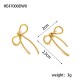 Bow titanium steel earrings IPG14K