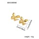 Bow titanium steel earrings IPG14K
