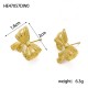 Bow titanium steel earrings IPG14K