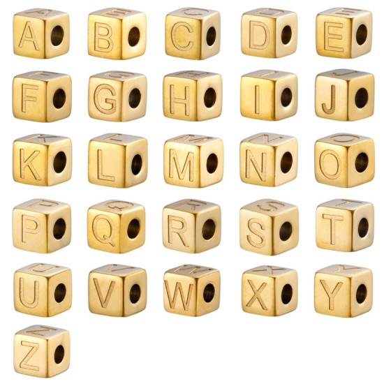 Corrosion of three-dimensional blocks with 26 English letters