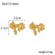Bow titanium steel earrings IPG14K