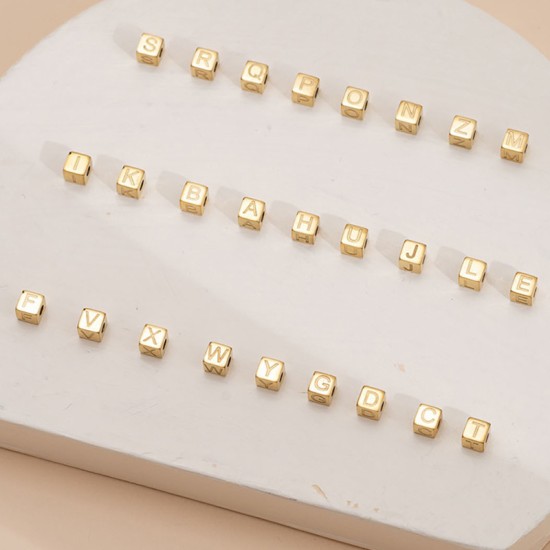 Corrosion of three-dimensional blocks with 26 English letters