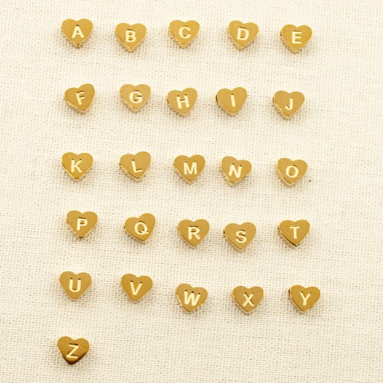 Love 26 letter perforated steel jewelry accessories