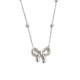 Bow steel ball chainsteel pendant necklace