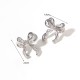 Bow titanium steel earrings IPG14K
