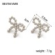 Bow titanium steel earrings IPG14K