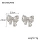 Bow titanium steel earrings IPG14K