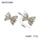 Bow titanium steel earrings IPG14K