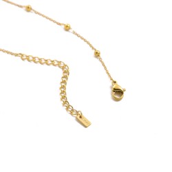 Bow steel ball chainsteel pendant necklace