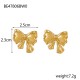 Bow titanium steel earrings IPG14K