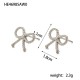 Bow titanium steel earrings IPG14K