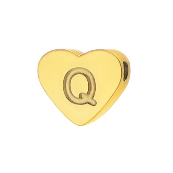 Love 26 letter perforated steel jewelry accessories