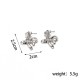 Bow titanium steel earrings IPG14K