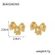 Bow titanium steel earrings IPG14K