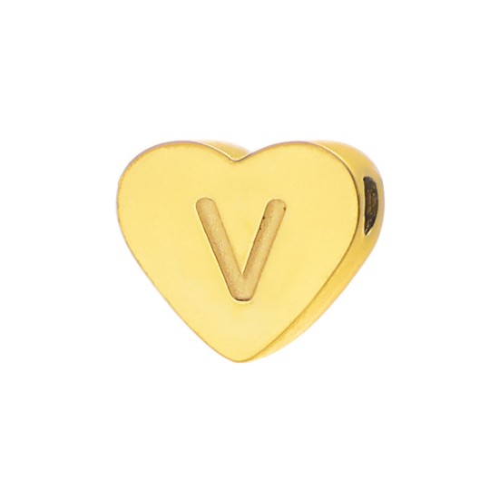 Love 26 letter perforated steel jewelry accessories