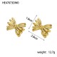 Bow titanium steel earrings IPG14K