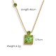 Seven colored square crystal diamond steel necklace
