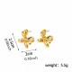 Bow titanium steel earrings IPG14K