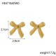 Bow titanium steel earrings IPG14K