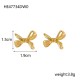 Bow titanium steel earrings IPG14K
