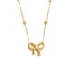 Bow steel ball chainsteel pendant necklace