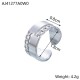 Chain hollow titanium steel open ring