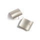 Curved square earrings titanium steel electroplated polished earrings