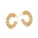 C-type earrings titanium steel plated with 14K gold