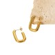 U-shaped hollow C-ring steel earrings