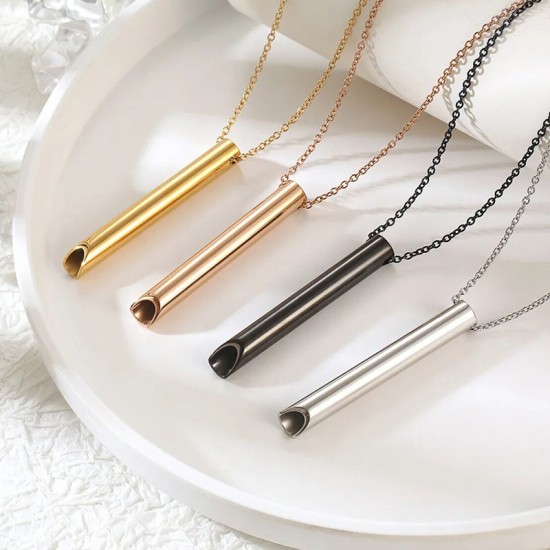 Whistle stainless steel necklace