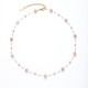Crystal natural stone stainless steel bead chain