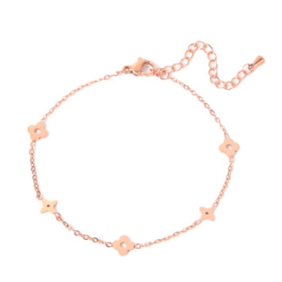 Four leaf clover stainless steel necklace