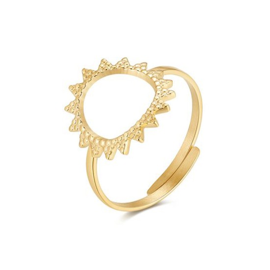 Sunflower stainless steel ring