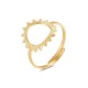 Sunflower stainless steel ring
