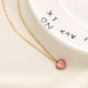 Beimu Peach Heart Stainless Steel Necklace
