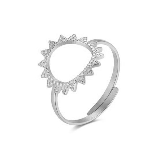 Sunflower stainless steel ring
