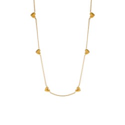 Peach Heart Stainless Steel Necklace