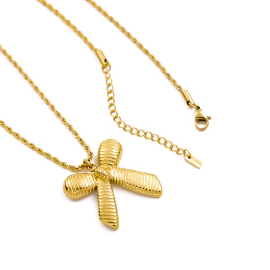 Stainless steel bow necklace