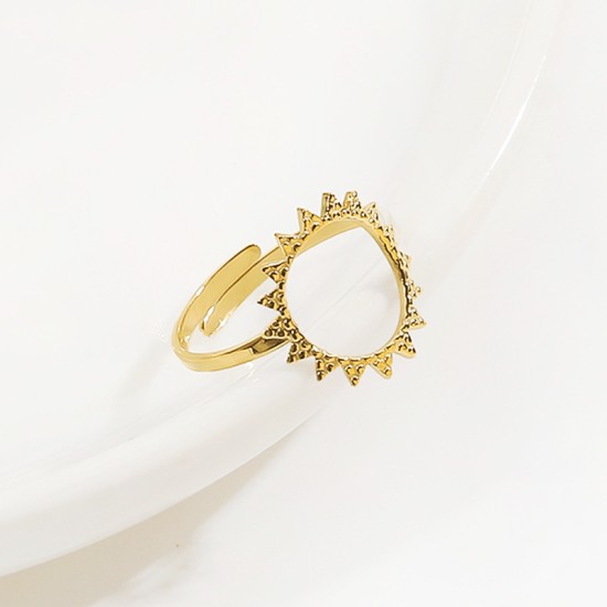 Sunflower stainless steel ring