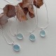 Elliptical Moonstone Stainless Steel Necklace