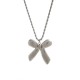 Stainless steel bow necklace