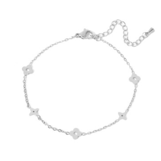 Four leaf clover stainless steel necklace