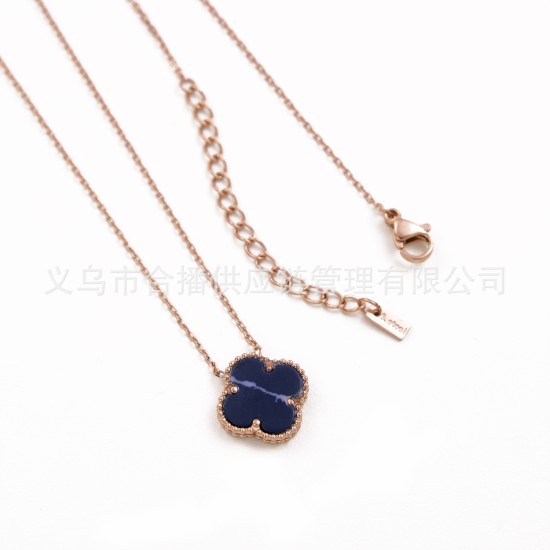 Four leaf clover stainless steel necklace