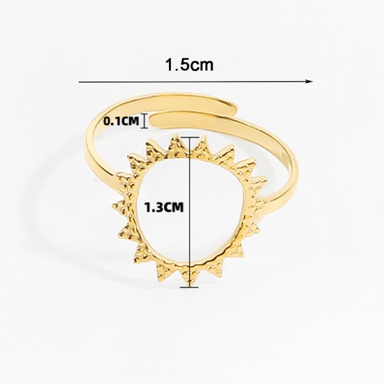 Sunflower stainless steel ring