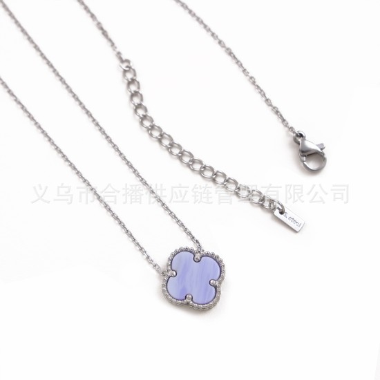 Four leaf clover stainless steel necklace