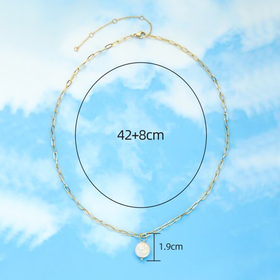 Freshwater Pearl Stainless Steel Necklace